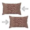 ArogGeld Raisin Natural Cheetah Farmhouse Lumbar Cushion Cover Leopard Print Cow Animal Spots Raisin Cream Throw Pillow Cover Double Side Pillow Cases for Bedroom Sofa Couch 12x20in White Linen view 4