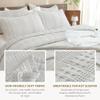 Sanracie Khaki Cotton Quilt Set Queen Size(90"x98")-Waffle Weave Quilt, 3PCS Boho Queen Quilt Bedding Sets, Farmhouse Shabby Boho Chic Quilt Sets for Bed, All Seasons Ultra Soft Qulited Bedspread view 4