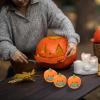 POPETPOP 3pcs Miniature Resin Pumpkin Halloween Decoration for Aquariums Creative Landscape Decor Unique Fish Tank Ornaments Lovely Miniature Figurines Fine Details view 3