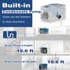 AlorAir 180 PPD LGR Commercial Dehumidifier with Pump, Heavy Duty Industrial Dehumidifiers Water Damage Restoration for Homes, Basements, Garages, Gym and Job Sites, Winter Storm (Blue) view 4
