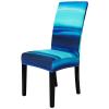 Gibelle Dining Room Chair Covers Set of 8, Stretch Parsons Chair Slipcovers Universal Removable Washable Chair Seat Covers Protector for Dining Room, Kitchen, Hotel and Party, Blue Ocean view 1