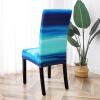 Gibelle Dining Room Chair Covers Set of 8, Stretch Parsons Chair Slipcovers Universal Removable Washable Chair Seat Covers Protector for Dining Room, Kitchen, Hotel and Party, Blue Ocean view 3