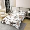 100% Cotton Airplane Bedding Set King Youth Aviation Aircraft Comforter Cover for Kids Boys Teens Young Man World Map Duvet Cover Compass Glider Quilt Cover Room Decor with 2 Pillow Cases Brown White view 2