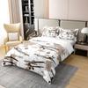 100% Cotton Airplane Bedding Set King Youth Aviation Aircraft Comforter Cover for Kids Boys Teens Young Man World Map Duvet Cover Compass Glider Quilt Cover Room Decor with 2 Pillow Cases Brown White view 3