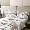100% Cotton Airplane Bedding Set King Youth Aviation Aircraft Comforter Cover for Kids Boys Teens Young Man World Map Duvet Cover Compass Glider Quilt Cover Room Decor with 2 Pillow Cases Brown White view 4