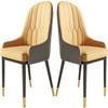 Dining Chair Dining Chairs Set - Corner Kitchen Counter Chairs, Kitchen Dining Chairs Set of 2 Modern High Back Soft Seat Living Room Chairs Water Proof PU Leather Side Chair with Metal Legs view 1