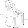 Dining Chair Dining Chairs Set - Corner Kitchen Counter Chairs, Kitchen Dining Chairs Set of 2 Modern High Back Soft Seat Living Room Chairs Water Proof PU Leather Side Chair with Metal Legs view 3
