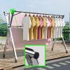 ATYUJKB Laundry Room Retractable Clothes Drying Rack, Clothes Dryer Racks for Laundry Outdoor, Portable Clothes Dryer Rack with Wheels, Laundry Stand Organizer (200cm/79 in) view 4