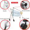 ATYUJKB Clothes Drying Racks for Laundry Outdoor, Laundry Stand Organizer with Wheels, Stainless Steel Clothes Drying Rack, Laundry Room Collapsible Clothes Drying Rack (200cm/79 in) view 3