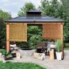 Bamboo Roller Blinds, Outdoor Bamboo Blinds, Retro Waterproof Reed Curtains Bamboo Windows Shades, Bamboo Curtain for Indoor/Outdoor Porch Privacy, Sun Protection, Easy to Install view 4