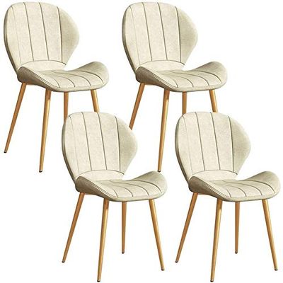 Dining Chair Kitchen Dining Room Furniture Chairs Leather Dining Chairs Kitchen Chairs Set of 4 Iron Non-Slip Feet Suitable Makeup Chair Rest Office Chair Corner Chair (Color : E)