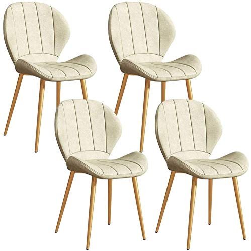 Dining Chair Kitchen Dining Room Furniture Chairs Leather Dining Chairs Kitchen Chairs Set of 4 Iron Non-Slip Feet Suitable Makeup Chair Rest Office Chair Corner Chair (Color : E)