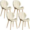 Dining Chair Kitchen Dining Room Furniture Chairs Leather Dining Chairs Kitchen Chairs Set of 4 Iron Non-Slip Feet Suitable Makeup Chair Rest Office Chair Corner Chair (Color : E) view 1