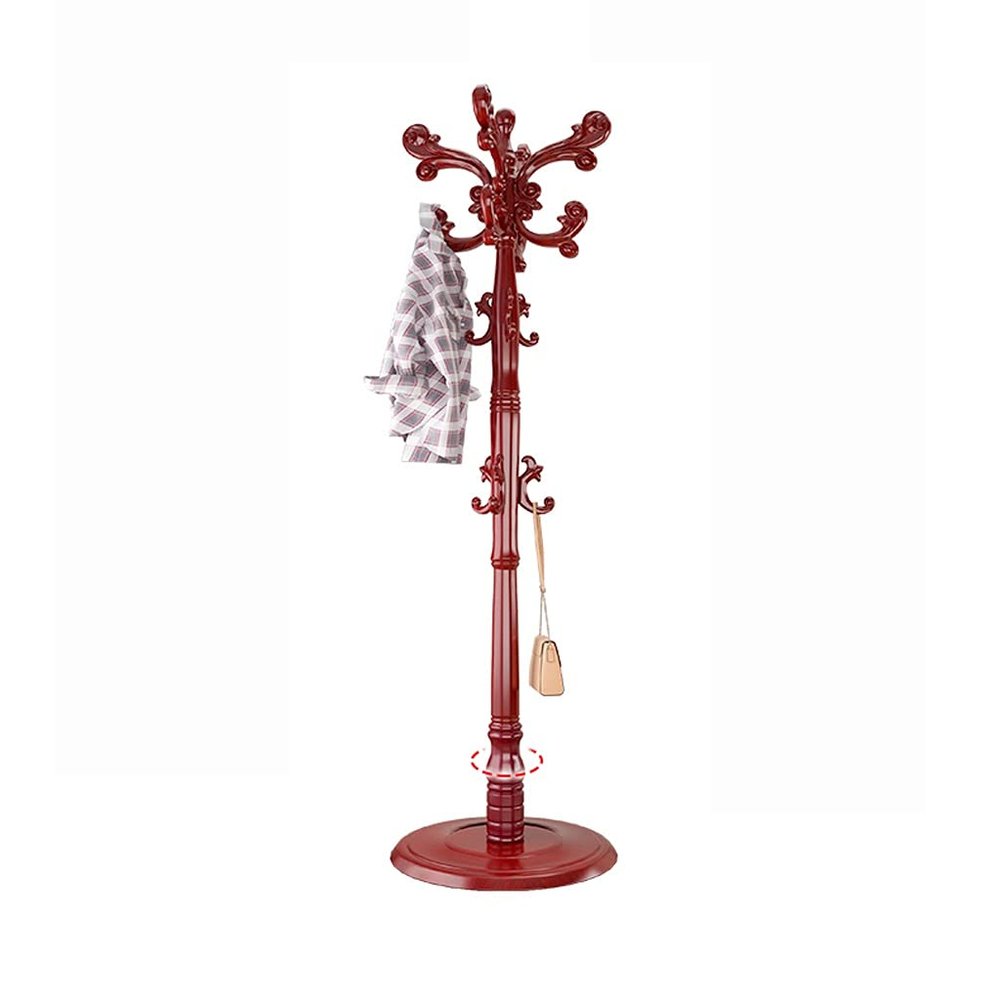 DLUXCA Adjustable Clothes Rack Stand Coat Hat Free Standing Tree with 10 Hooks Coat Hanger for Entryway Bedroom Hat Clothes Bags Paragu (Size : Round Base)