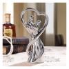 AOPPLSOT Love Couple Sculptures Deco, Modern Abstract Deco Sculpture, Couple Statue, Statue for Decoration Living Room, Bar, Room, Office, Resin,Love Silver view 1