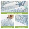 Bar Stool Covers Nautical Coastal Ocean Coral Stretch Removable Bar Chair Cover Beach Themed Blue Teal Counter Slipcovers for Kitchen Pub Dining Room Cafe Furniture Set of 2 view 4