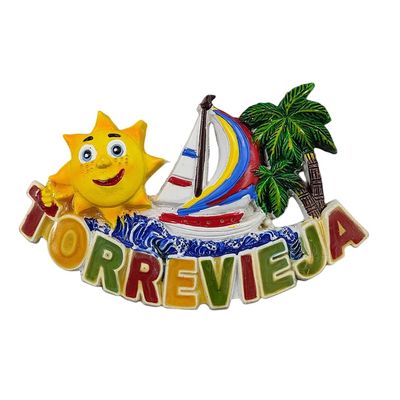 Torrevieja Alicante Spain Refrigerator Magnet Travel Souvenir 3D Fridge Decoration Magnetic Sticker Craft Collection