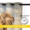 Asia Elephant Blackout Curtains for Girls Boy Home Decor, Animal Forest Kids Nature Wild Grommet Thermal Insulated Drapes Darkening Window Curtain for Bedroom Living Room, 84 x 84 Inch view 4