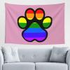 SwpWab LGBT Gay Lesbian Furry Paw Pride Rainbow Home Decoration Tapestries Placed In The Living Room Bedroom Keep Full Load view 1