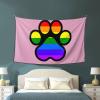 SwpWab LGBT Gay Lesbian Furry Paw Pride Rainbow Home Decoration Tapestries Placed In The Living Room Bedroom Keep Full Load view 4