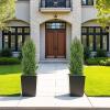 THE BLOOM TIMES Artificial Topiary Cedar Trees Outdoor 4FT Tall 2 Set, Realistic Faux Pine Cypress Shrubs Bushes, UV Resistant Large Fake Evergreen Plants for Front Porch Outside Planter Decor 4 Foot view 4
