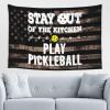 SwpWab Stay Out Of The Kitchen Pickleball Home Decoration Tapestries Placed In The Living Room Bedroom Keep Full Load view 1