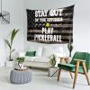 SwpWab Stay Out Of The Kitchen Pickleball Home Decoration Tapestries Placed In The Living Room Bedroom Keep Full Load view 3