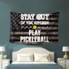 SwpWab Stay Out Of The Kitchen Pickleball Home Decoration Tapestries Placed In The Living Room Bedroom Keep Full Load view 4