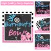 50 Guests Burnouts or Bows Gender Reveal Plates and Napkins Party Supplies Boys or Girls Baby Shower Party Decorations Disposable Tableware Set Gender Reveal Dinnerware Favor for Baby ,200PCS view 3