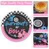 50 Guests Burnouts or Bows Gender Reveal Plates and Napkins Party Supplies Boys or Girls Baby Shower Party Decorations Disposable Tableware Set Gender Reveal Dinnerware Favor for Baby ,200PCS view 4