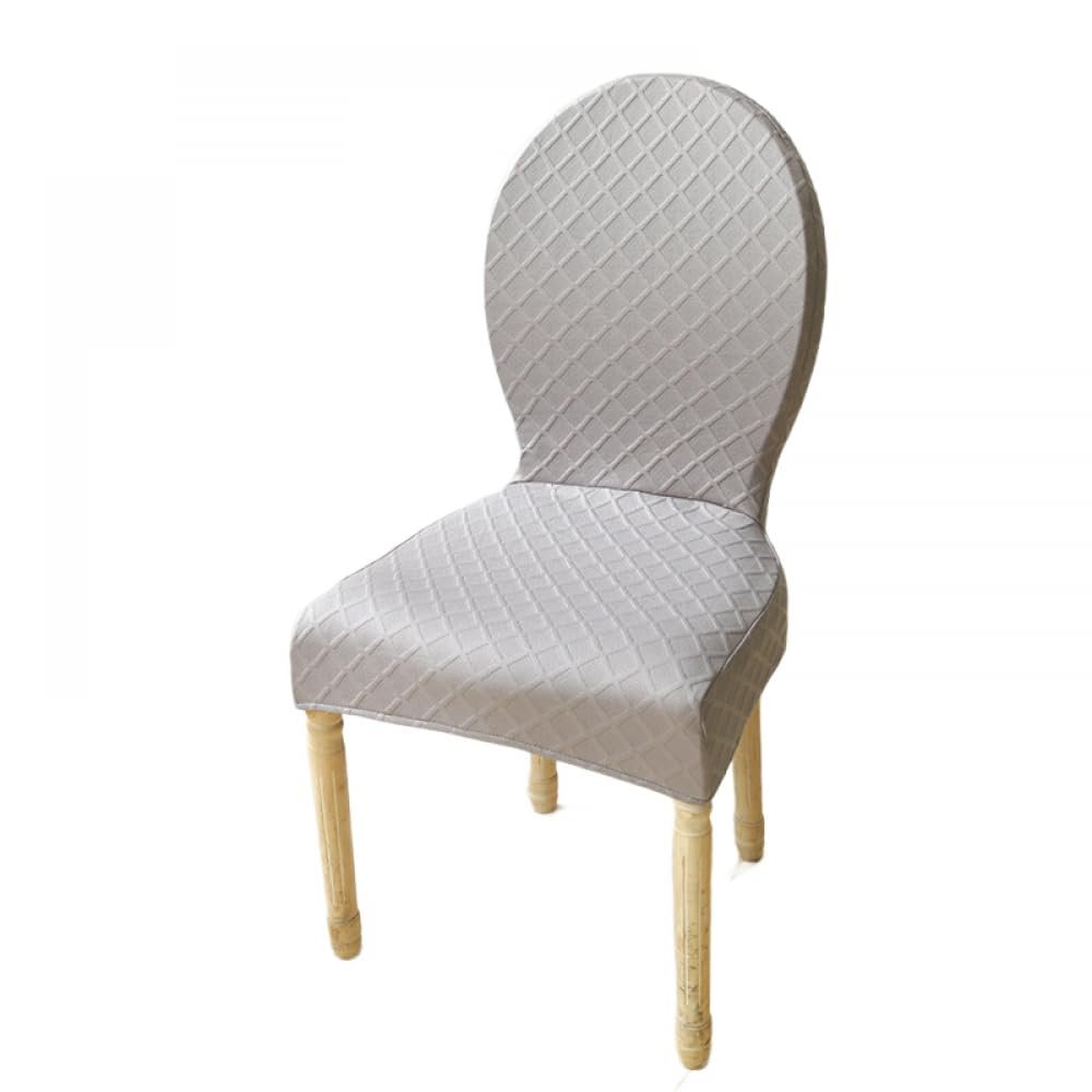 GSGC Chair Covers Dining Chair Slipcovers Chair Protector Cover Modern Round Back Chair Cover Restaurant Thickened Elastic Kitchen Protective Chair Covers Stretch Hotel Banquet Stool Decor Cover