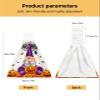 BOBOWUNY 2 Pcs Hanging Kitchen Hand Towels, Halloween Gnomes Super Soft Microfiber Tie Towels Aborbent Washcloth for Bathroom Oven Tea Bar Spooky Pumpkin Horror Orange Purple view 3