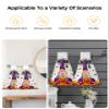 BOBOWUNY 2 Pcs Hanging Kitchen Hand Towels, Halloween Gnomes Super Soft Microfiber Tie Towels Aborbent Washcloth for Bathroom Oven Tea Bar Spooky Pumpkin Horror Orange Purple view 4