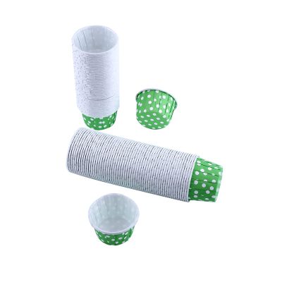 100Pcs Mini Cupcake Liners, Cupcake Baking Cups Wrappers Muffin Baking Cup for Wedding Birthday Party Decoration, 2 x 1.5 x 1.2in(Green)