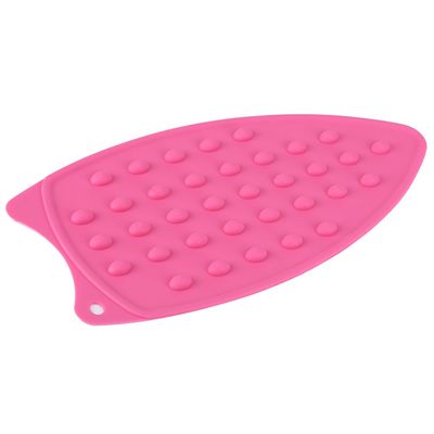 Gavigain Silicone Ironing Mat Non-Slip Heat Resistant Silicone Ironing Mat Ironing Accessories Iron Silicone Mat Safe Iron Cushion for Ironing Clothes at Home(Rose)