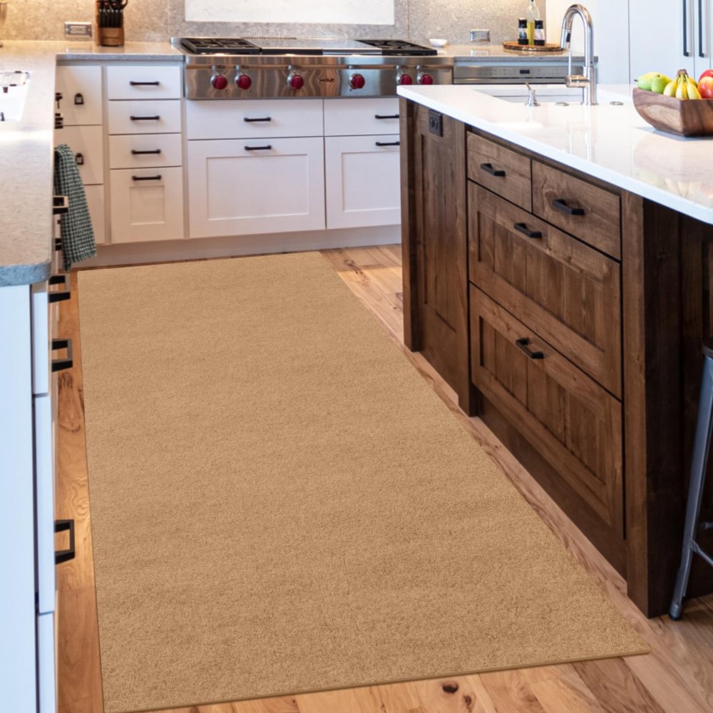 Morefany Outdoor/Indoor 4ft x 17ft Runner Rug, Hallway Custom Sizes Non-Slip Rubber Backing Area Runner Rugs Waterproof Carpet Rugs for Kitchen Entryway Balcony Garage Stair Laundry