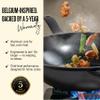 Alva 12 Nonstick Wok Pan  Induction Compatible, PTFE, PFOA, PFOA, Flat Bottom Stir Fry Wok, Dishwasher Safe Cookware for Healthy Asian-Inspired Cooking view 4