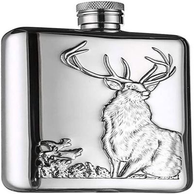CAFFIA 6oz Hip Flask,Stainless Steel Pocket Container,Portable Pocket Size for Outdoor, Camping Hiking