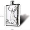 CAFFIA 6oz Hip Flask,Stainless Steel Pocket Container,Portable Pocket Size for Outdoor, Camping Hiking view 4