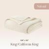 100% Organic Cotton Blanket - Soft Breathable Cotton Waffle Blanket King Size for All Seasons - Luxury 320GSM Cozy Warm Lightweight 100% Cotton Fairtrade Certified (108x90, Natural) view 2
