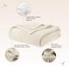 100% Organic Cotton Blanket - Soft Breathable Cotton Waffle Blanket King Size for All Seasons - Luxury 320GSM Cozy Warm Lightweight 100% Cotton Fairtrade Certified (108x90, Natural) view 3