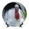 8" Decorative Plate Turkey Bird Wildlife Animal Round Ceramic Plate with Display Stand Modern Porcelain Table Plate Wall Hanging Decoration for Home Office Collectible Art Souvenir view 1