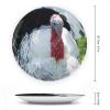 8" Decorative Plate Turkey Bird Wildlife Animal Round Ceramic Plate with Display Stand Modern Porcelain Table Plate Wall Hanging Decoration for Home Office Collectible Art Souvenir view 2