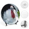 8" Decorative Plate Turkey Bird Wildlife Animal Round Ceramic Plate with Display Stand Modern Porcelain Table Plate Wall Hanging Decoration for Home Office Collectible Art Souvenir view 4