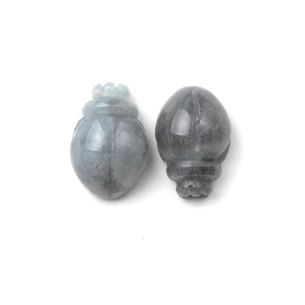 2pcs Natural Crystal Beetle Carving Stone Insects Rock Quartz Gift Craft,2pcs Labradorite