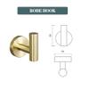 Brushed Gold Bathroom Accessories Toilet Brush Holder Paper Holder Towel Ring Bar Shelf Clothes Hook Soap Dispenser Cup Holder,8 view 2
