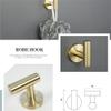 Brushed Gold Bathroom Accessories Toilet Brush Holder Paper Holder Towel Ring Bar Shelf Clothes Hook Soap Dispenser Cup Holder,8 view 3