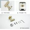 Brushed Gold Bathroom Accessories Toilet Brush Holder Paper Holder Towel Ring Bar Shelf Clothes Hook Soap Dispenser Cup Holder,8 view 4