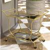UNbit Drinks Trolley Serving Carts Serving Trolleys 2-Tier Wine Bar Serving Cart, Wine Trolley Rolling Bar Cart with Wheels, for Kitchen, Club, Living Room, Barwyqdp24930 view 2