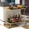 UNbit Drinks Trolley Serving Carts Serving Trolleys 2-Tier Wine Bar Serving Cart, Wine Trolley Rolling Bar Cart with Wheels, for Kitchen, Club, Living Room, Barwyqdp24930 view 3